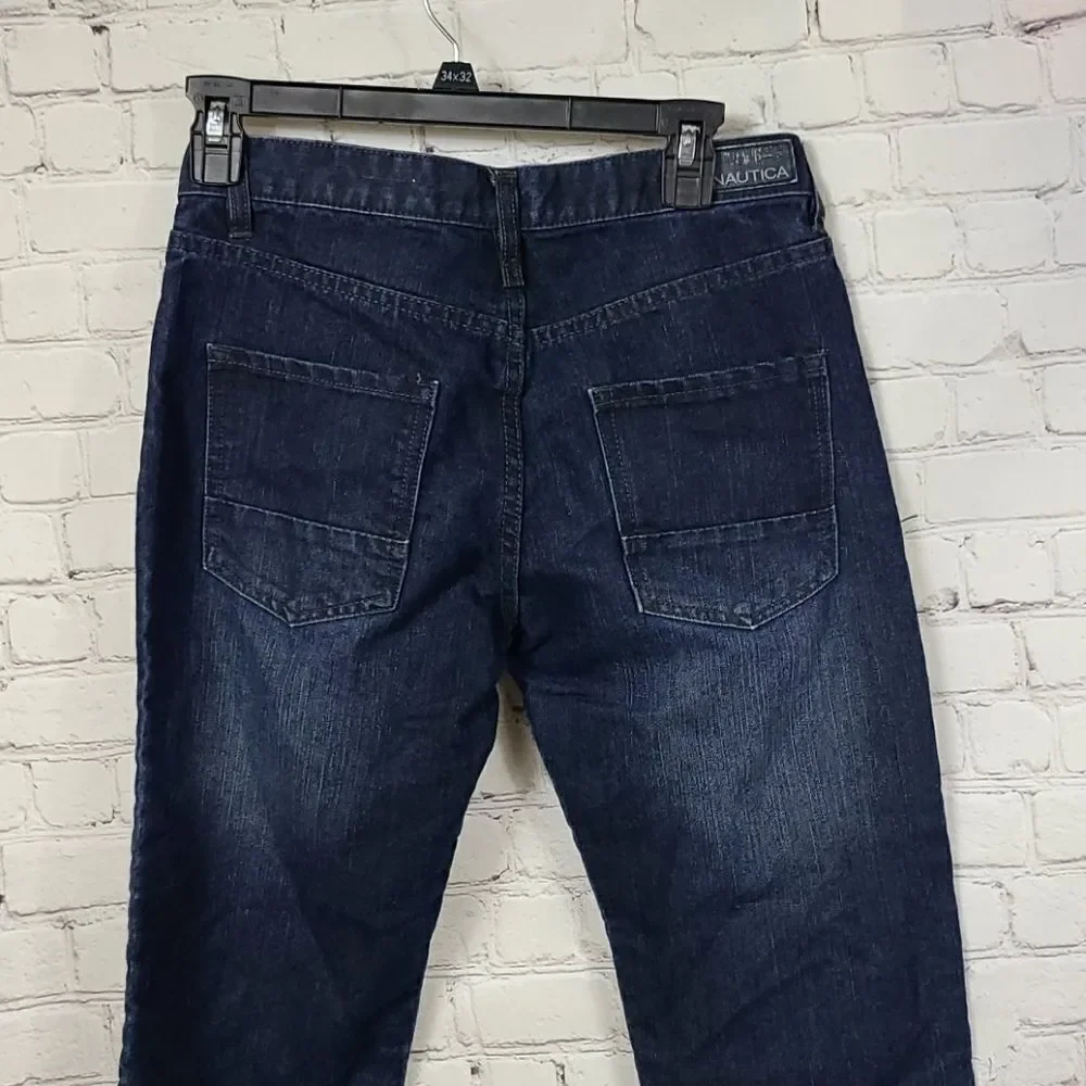 Nautica Boys Stanley Straight Leg Jeans – Dark Blue Denim | Youth 16 | 28x30